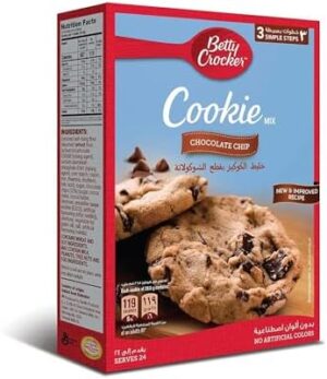 Betty Crocker Chocolate Chip Cookie Mix, 496 g, Quick and Easy Cookies in 3 Simple Steps, Chocolate Chip Cookies with Rich Taste & No Artificial Colors, Serves 24