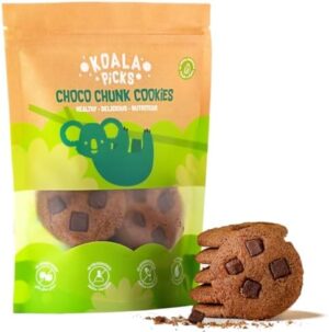 Koala Picks Choco Chunk & Choco Chip Cookies - Pack of 8, 160g - Healthy Snack Free from Refined Sugar, Preservatives, Artificial Flavors & Transfat - Wholesome Kid's Treat