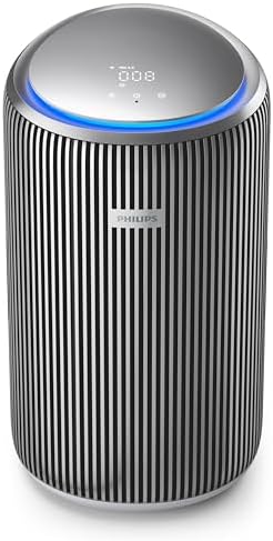 Philips Smart Air Purifier PureProtect 4200 Series - Rooms up to 156 m2, HEPA, Active Carbon, 5 Speeds, Sleep Mode, Child Lock, Connected to Air+App, Supernova Silver - AC4220/12