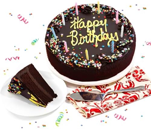 David’s Cookies Chocolate Fudge Cake 7” - Delicious Birthday Cakes and Treats for Delivery - Fresh Bakery Dessert, Delivered Frozen in Dry Ice - Great Birthday Party Gift Idea for Women, Men and Kids