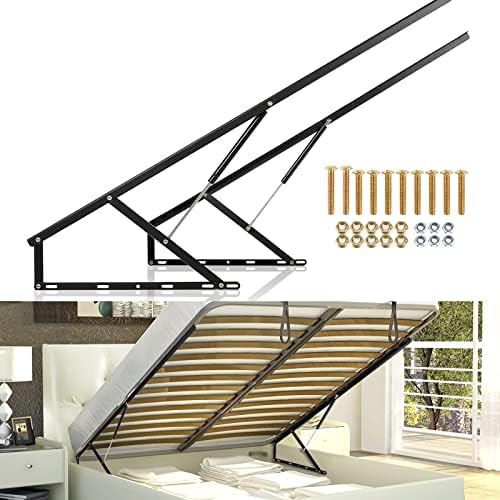 Dyna-Living 5FT Bed Lift Mechanism - 120kg/264.5lbs Load Capacity Hydraulic/Pneumatic Gas Spring Heavy Duty Bed Storage Lift for Storage Bed Box or Sofa Bed