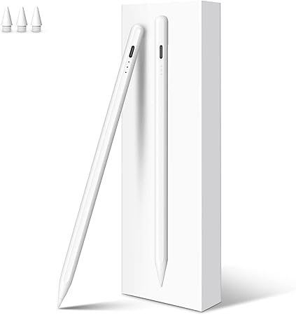 MEKO Stylus Pen for iPad Pencil 10th Generation, 13 Minutes Fast Charging Apple Pencil with Palm Rejection, Compatible with i-Pad 6-11, Air 3-5/11"/13", Mini 5/6, Pro 11"/12.9"/13"(White)
