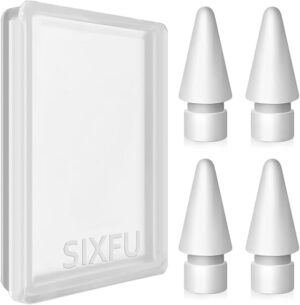 Replacement Tips for Apple Pencil 2nd Generation/ 1st Generation tips, iPencil Nibs Accessories for iPad Pro Pencil 2/1 Gen(4 Pack)
