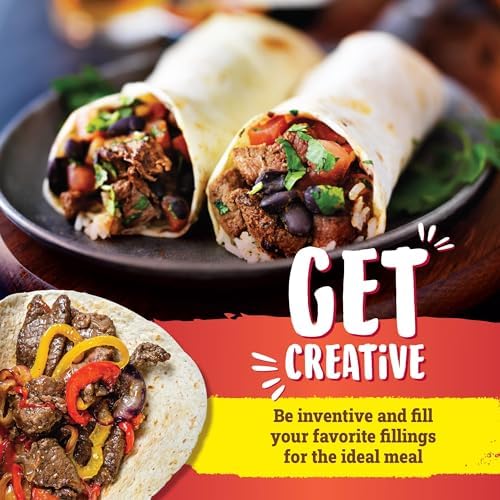 Old El Paso Soft Tortilla Wraps, Flour, 326g, Made Exclusively with Sunflower Oil, Preservative Free, Your Choice of Tortilla for Fajitas, Burritos, & Sandwiches, Super Soft, and Flexible, 8 Pieces