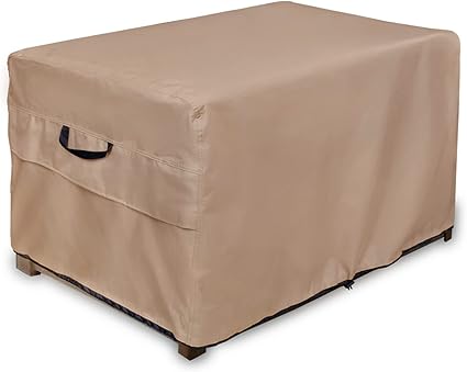 ULTCOVER Patio Deck Box Storage Bench Cover - Waterproof Outdoor Rectangular Fire Pit Table Cover 54 x 28 inch
