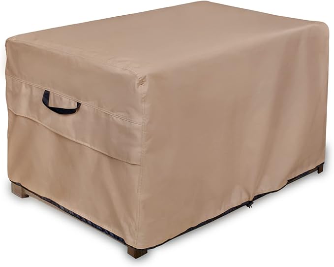 ULTCOVER Patio Deck Box Storage Bench Cover - Waterproof Outdoor Rectangular Fire Pit Table Cover 54 x 28 inch