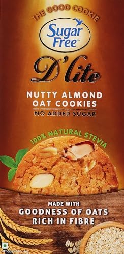 Sugar Free D'lite Nutty Almond Oat Cookies 150g