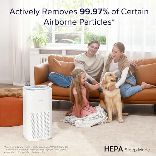 LEVOIT Air Purifiers for Home Large Room, Covers Up to 3175 Sq. Ft, Smart WiFi and PM2.5 Monitor, 3-in-1 Filter Captures Particles, Smoke, Pet Allergies, Dust, Pollen, Alexa Control, Core 600S, White