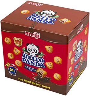 Meiji Hello Panda Chocolate Filled Biscuit, 21g, Mini 30 Pack, Crunchy Biscuit with Creamy Chocolate Filling, Perfect Snack for Kids & Adults