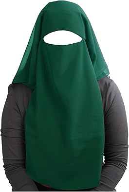 MyBatua 3 Layers Saudi Niqab In Breathable Georgette, Wholesale Price, 1pc Face Veil NQ-003