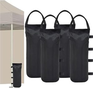 Beauenty 4pcs/pack Canopy Tent Weights Sand Bags,600D Oxford Cloth Sand Bag Gazebo Tent Leg Weight Bag,Outdoor Instant Canopies,Pop up Tent,Advertising Shed,Sunshiecesade (50 * 22cm)