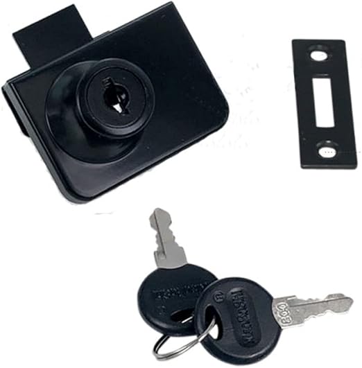 Young Wolf Black Glass Cabinet Lock Window Lock Display Cabinet with 2 Keys