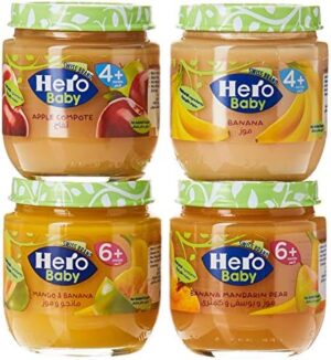 Hero Baby Food Jar Assorted, 125G, Pack Of 4