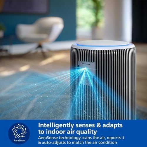 Philips Smart Air Purifier PureProtect 3200 Series - 135 m2, HEPA, Active Carbon, 5 Speeds, Sleep Mode, Child Lock, Connected to Smart Phones, Silver/White - AC3220/10