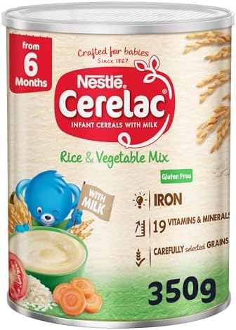 Nestle Cerelac Rice & Vegetable Mix From 6 Months, 350g