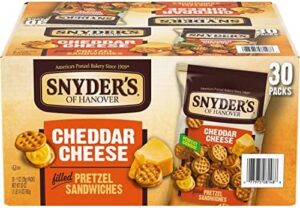 Snyder's of Hanover Pretzel Sandwiches, Cheddar Cheese, Snack Packs, 30 Ct