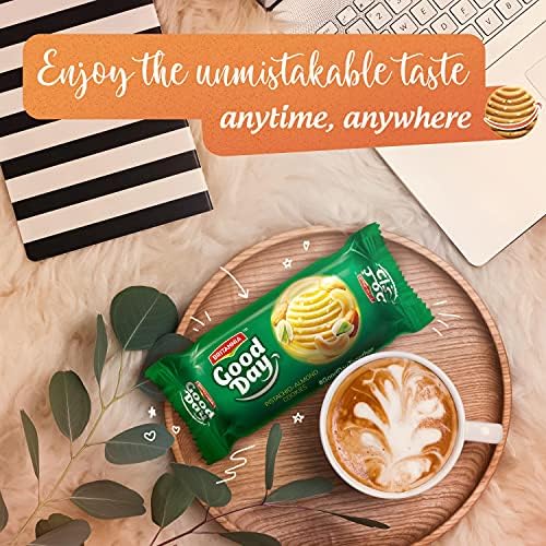 Britannia Good Day Almond Pistachio Cookies 72G, Multipack Of 8, Biscuits With Nuts & Butter