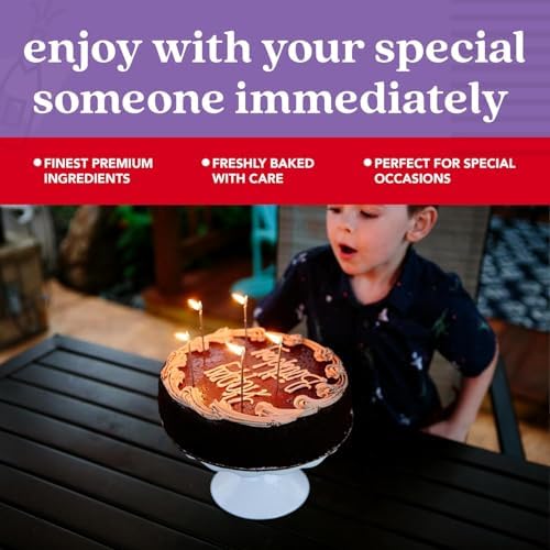 David’s Cookies Chocolate Fudge Cake 7” - Delicious Birthday Cakes and Treats for Delivery - Fresh Bakery Dessert, Delivered Frozen in Dry Ice - Great Birthday Party Gift Idea for Women, Men and Kids