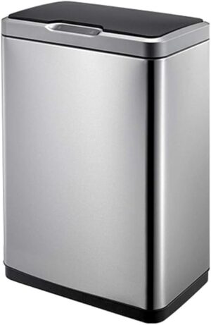 EKO Sensor opening bin, soft closing Stainless steel MIRAGE SENSOR BIN 80 Liter capacity-SILVER
