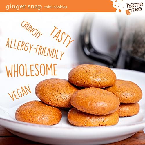 Homefree Mini Ginger Snap Cookies, Gluten Free, Nut Free, Vegan, School Safe and Allergy Friendly Snack, 5 oz. (Pack of 1)