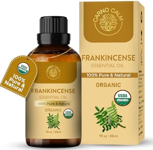 Organic Frankincense Essential Oil | USDA Certified | 100% Pure and Natural Frankincense Oil Essential for Skin Home Fragrance | 30ml