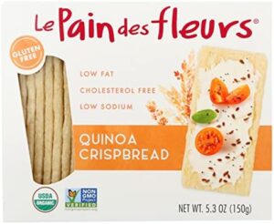 Le Pain des Fleurs Crispbread, 100% Organic, Quinoa, 4.41 Oz - Pack of 6