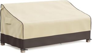 MR. COVER Outdoor Couch Cover Waterproof, Patio Furniture Covers for 3-Seater Couch, Fits up to 80"W x 38"D x 35"H, Moisture-proof & UV-protection, Brown & Khaki