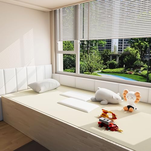 Modern White 7.8 IN x 15.7 IN Headboard Panel for Wall, 4 Pack - Artificial Leather, Self-Adhesive, Easy to Clean, Wall Mount