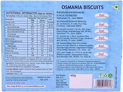 Karachi Bakery Osmania Biscuits, 400G