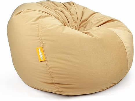 Nest Soft Suede Bean Bag with Filling | Cozy Bean Bag Best for Lounging Indoor | Kids & Adult | Soft Velvet Fabric | Filled with Polystyrene Beads (Beige, Kids)
