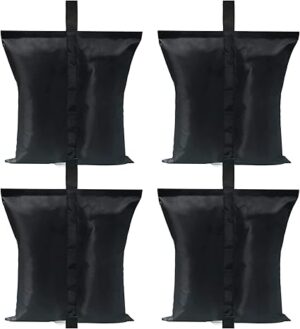 Weight Bags for Pop up Canopy Tent Gazebo, Leg Canopy Weights Sand Bags for Instant Outdoor Sun Shelter Canopy Patio Umbrella, 4-Pack (Black)