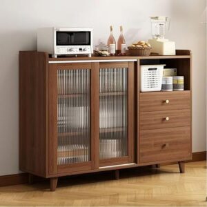 Modern Wooden Storage Kitchen Cabinet with Shelves for Living Room & Kitchen