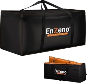 Enzeno Garden Furniture Cushion Storage Bag, 420D Oxford Fabric Waterproof, Anti-UV Heavy Duty Christmas Tree Storage Bag with Carry Handle and Zipper (200x60x75cm), Black