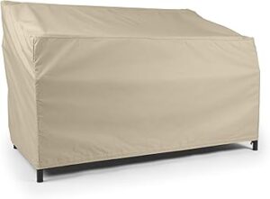 Covermates Outdoor Patio Glider Cover - Water Resistant Polyester, Drawcord Hem, Mesh Vents, Seating and Chair Covers-Khaki