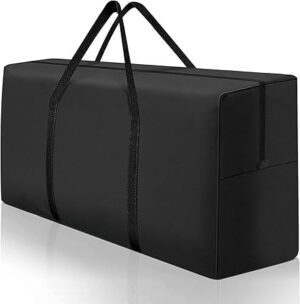 Garden Furniture Cushion Storage Bag Waterproof, Anti-UV Heavy Duty Rip Proof 420D Outdoor Large Cushion Storage Bags with Carry Handle and Zipper (173x51x76cm)