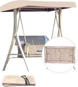 Replacement Canopy for Swing,Outdoor Swing Canopy Replacement Porch Top Cover Seat, 3 Seater Waterproof Top Cover for Patio Swing Garden Swing,191 * 120 * 18 cm/75 * 47 * 7.1 inch
