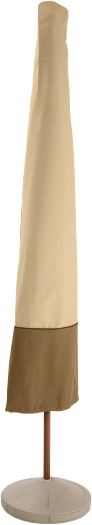 Classic Accessories Veranda Garden Umbrella Cover, Pebble/Bark/Earth (335cm)