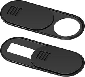 Cabin Camera Cover Slide for Tesla Model 3 Y X S Ultra-Thin Laptop Webcam Privacy Protector (Black - 2 Pack)