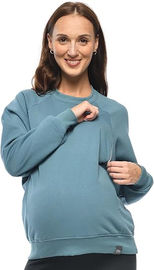 MijaCulture Olivia M019 Maternity Fashion 2-in-1 Nursing Jumper & Maternity Jumper Nursing Top