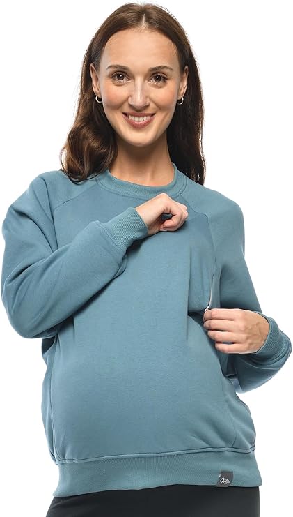 MijaCulture Olivia M019 Maternity Fashion 2-in-1 Nursing Jumper & Maternity Jumper Nursing Top
