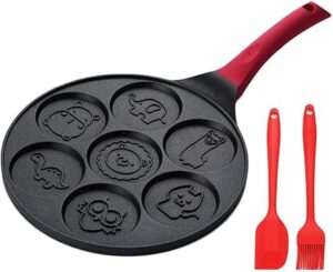 Pancake Maker Pan,Nonstick Pancake Griddle Pan with 7 Animal Shapes for Kids
