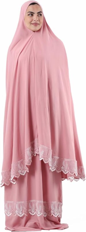 Abaya Two-Piece Muslim Dress for Islamic Prayer- Comfortable and Elegant Hijab Prayer Dress Set By Noury