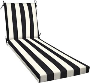 Chaise Lounge Cushions Outdoor, Water Resistant Replacement Sun Lounger Seat Pads for Indoor Outdoor Garden Furniture,Stripes