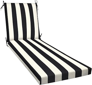 Chaise Lounge Cushions Outdoor, Water Resistant Replacement Sun Lounger Seat Pads for Indoor Outdoor Garden Furniture,Stripes