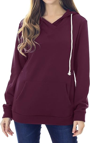 Smallshow Nursing Hoodies Fleece Maternity Sweatshirt for Breastfeeding