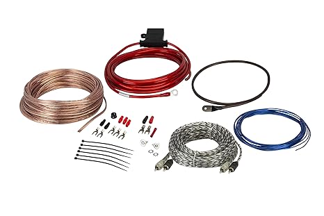 Scosche Install Centric ICAK10 True 10 Gauge Hybrid OFC High Current Amp/Subwoofer Wiring Kit | Complete 2-CH Car Amplifier Install Kit Twisted Pair Audio Cables, Speaker Wire, In-Line Fuse Holder
