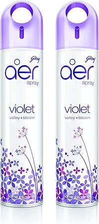 Godrej aer spray, Home & Office Air Freshener - Violet Valley Bloom, 300 ml (Pack of 2)