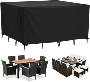 Waterproof Garden Patio Furniture Cover set, (180x123x74 cm) Upgraded 210D Heavy Duty Oxford Fabric UV Resistant Protective Cover for Rectangle Table Chair Sofa Outdoor