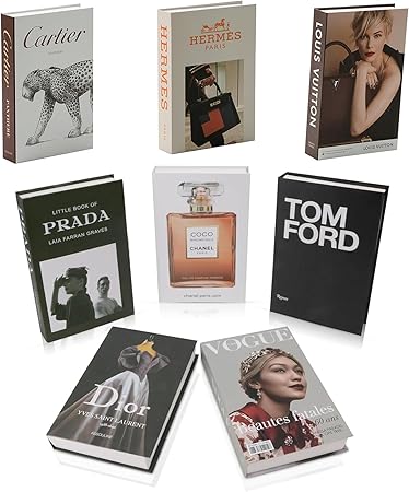 8Pcs Fake Books for Decoration, Decorative Books for Home Decor, Bookshelf Coffee Table Designer Decor Set Aesthetic, Faux Books for Console Living Room TV Stand Entry Luxury Fireplace End Table