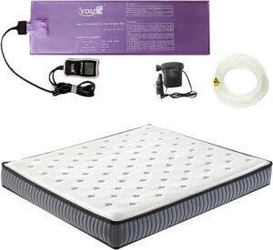 Small Wave Waterbed Mattress with Thermostat - PVC Foldable Design, Dual Water/Air Use, No Frame Needed - Queen Size 60"x80" (Water Mattress)